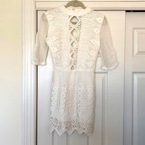 White Crochet Dress✨